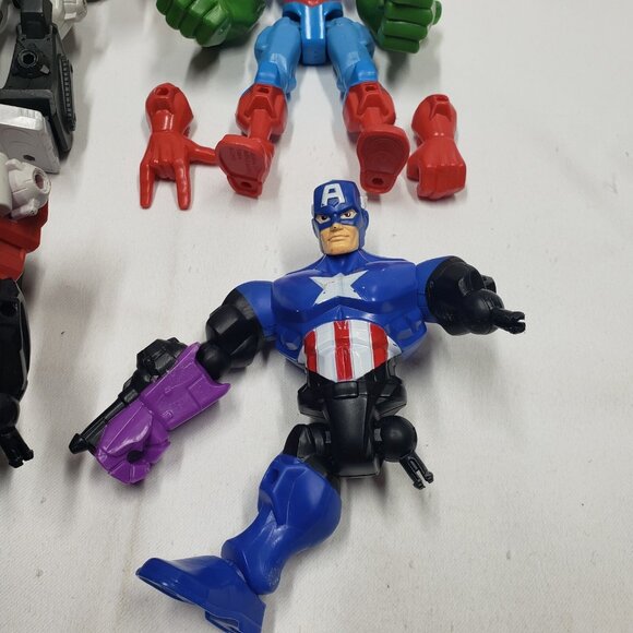 Hasbro Transformer Marvel Super Hero Mashers Lot of Mismatched Parts - Picture 4 of 10